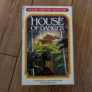 House of Danger - Choose Your Own Adventure Board / Card Game - Co Op Games Used